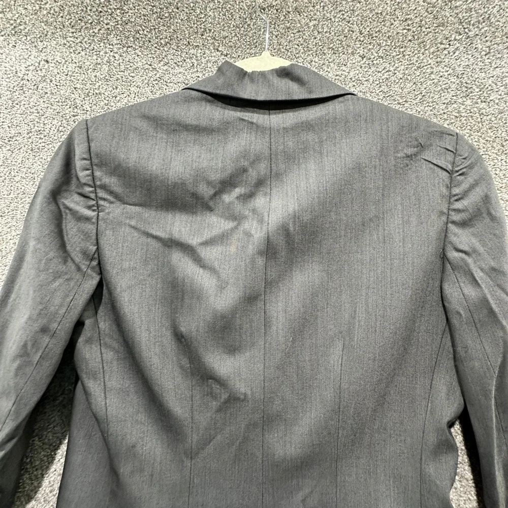 Ann Taylor Blazer Jacket Women 6 Gray Single Button Business Career Notch‎ Lapel - Picture 8 of 11
